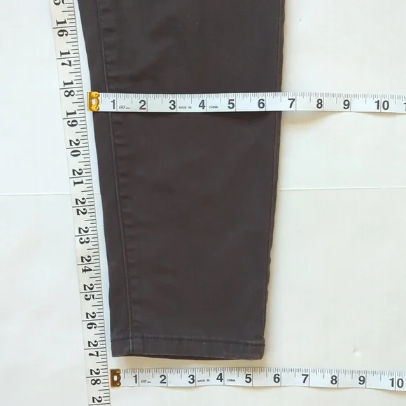 American Rag Cie Skinny Ankle Pants Junior 13R Black Olive Pockets - Picture 15 of 15